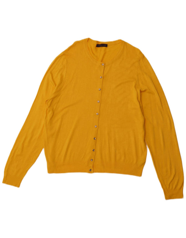 MARKS & SPENCER Pulover cardigan pentru femei UK 20 2XL Yellow Viscose