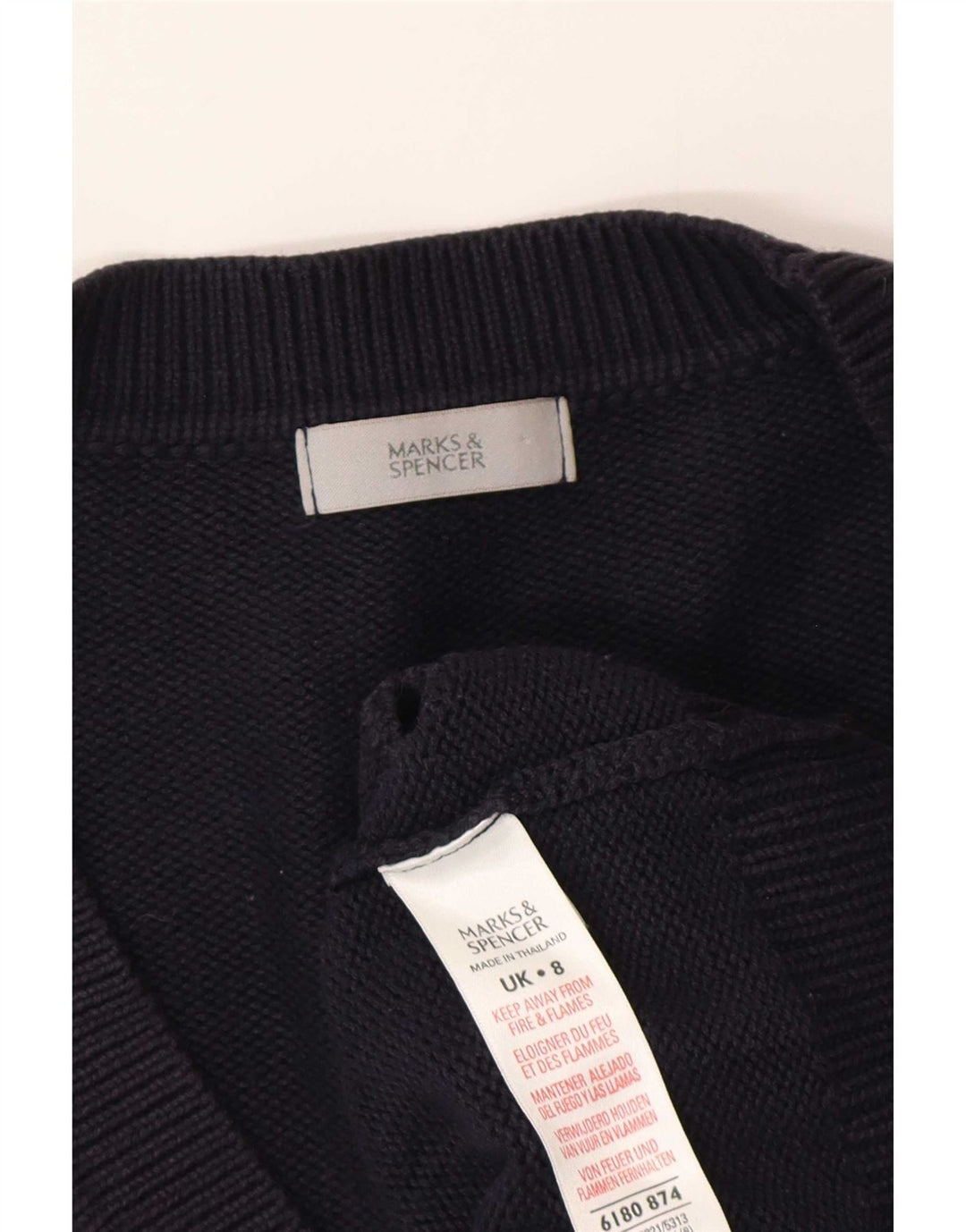 Pulover cardigan supradimensionat pentru femei Marks & Spencer UK 8 Mic bleumarin