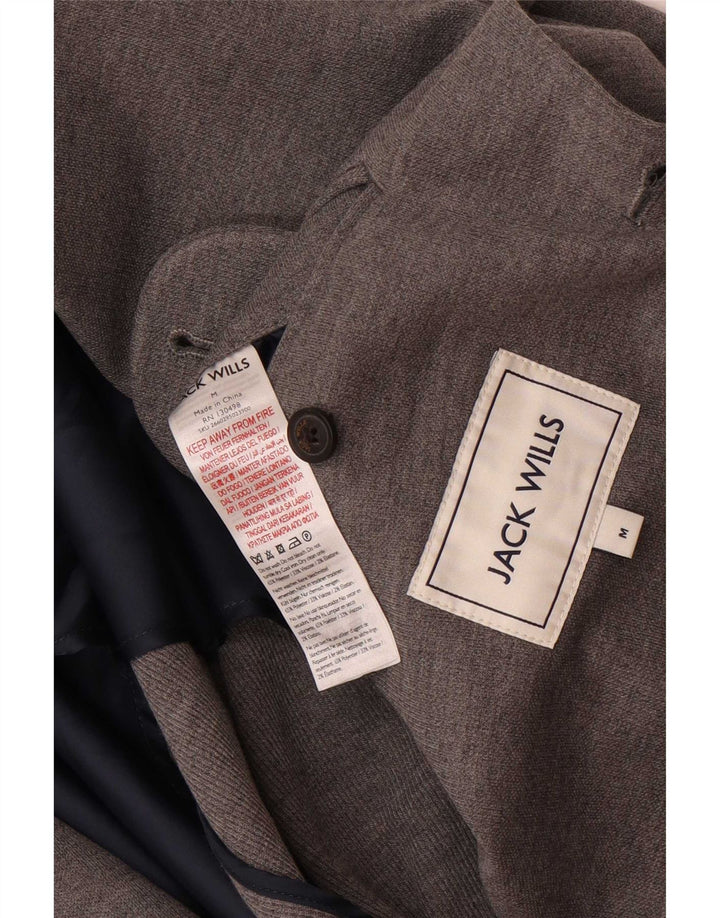 Blazer Jack Wills pentru bărbați cu 2 nasturi UK 38 Medium Gri Poliester Classic