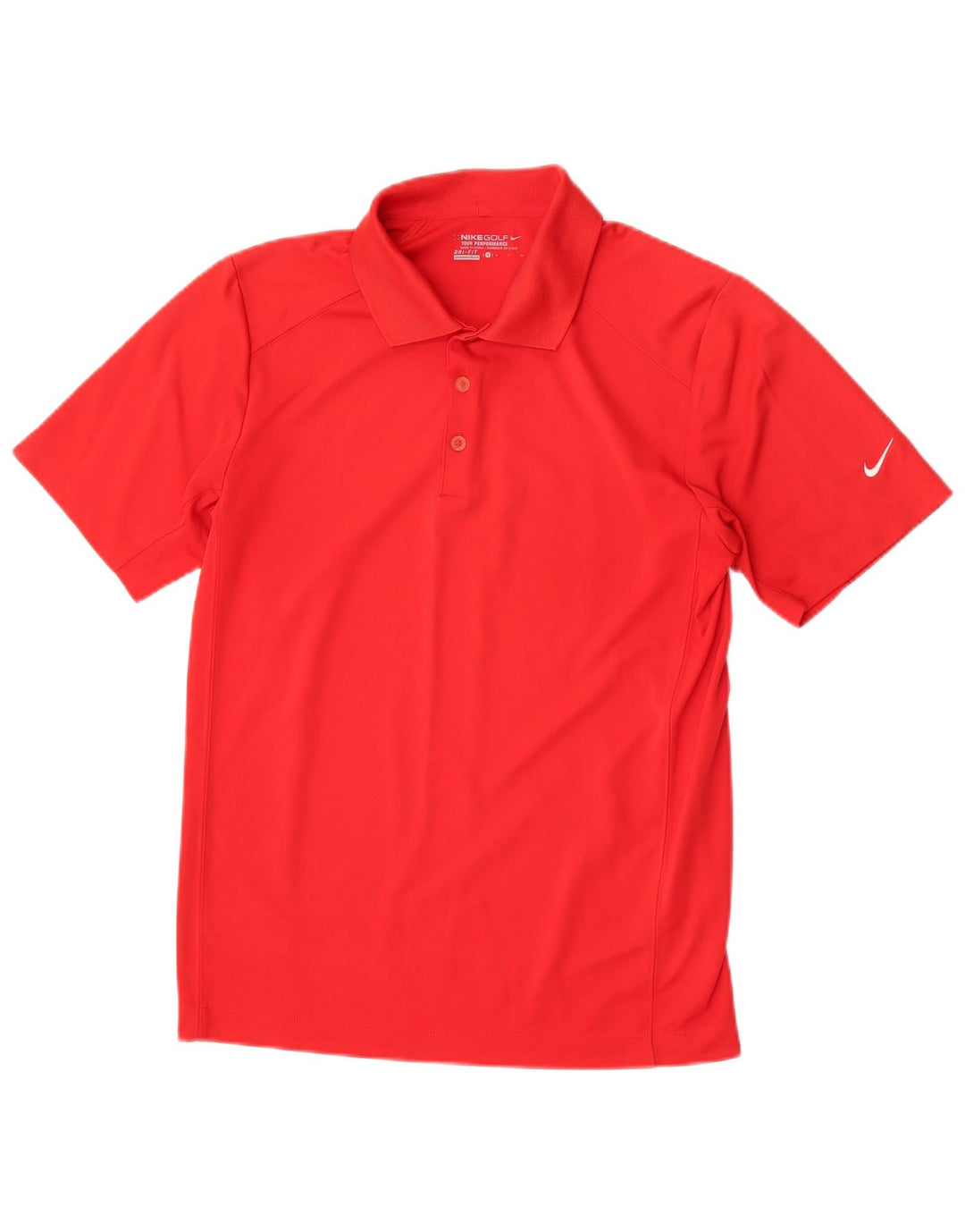 Tricou polo Nike Dri Fit pentru bărbați, poliester roșu mic