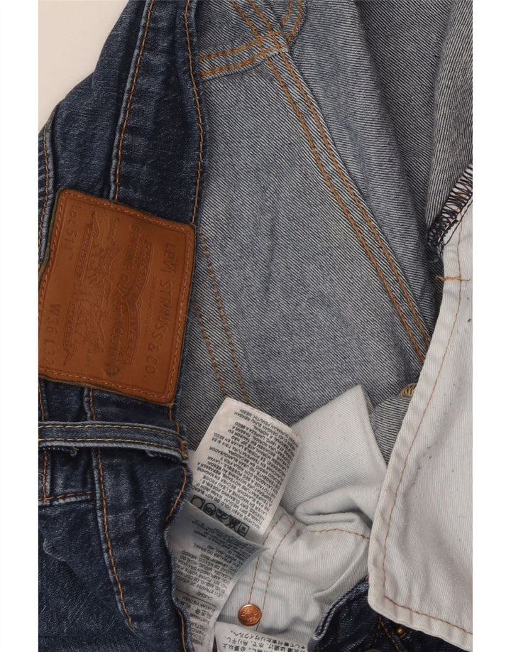 Blugi drepti pentru bărbați LEVI'S 514 W36 L32 Bumbac albastru