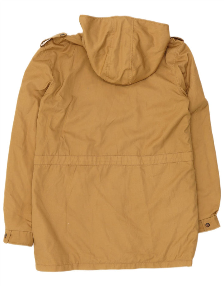 Jachetă parka cu glugă vintage pentru bărbați UK 38 Bej mediu