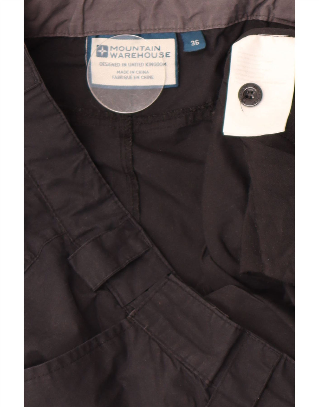 Pantaloni cargo drepti pentru bărbați Mountain Warehouse W36 L31 Poliester negru