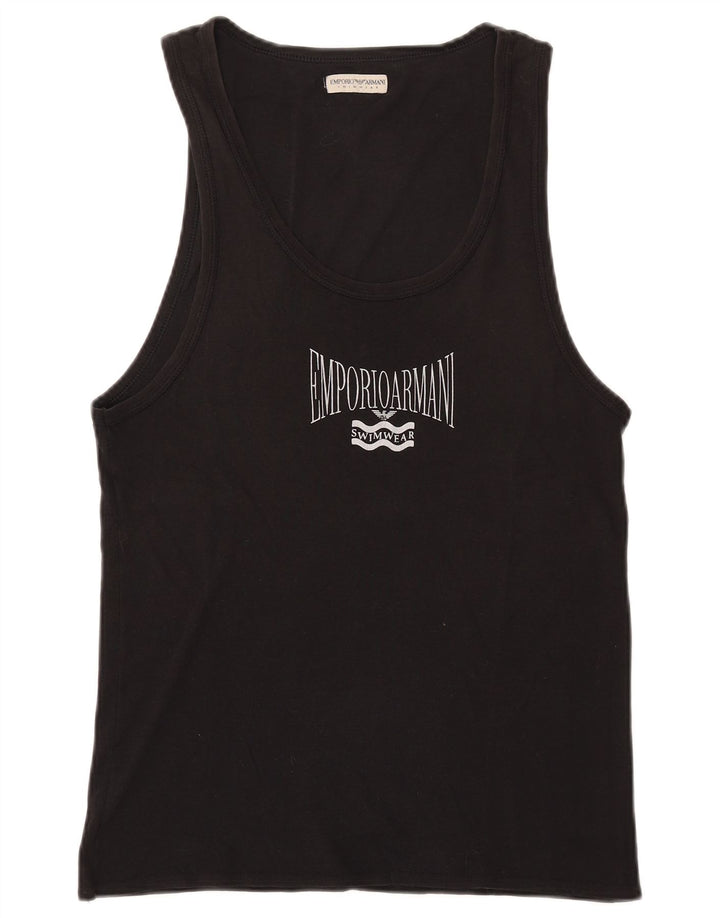 Vesta grafică pentru bărbați Emporio Armani Top IT 52, mare, negru, bumbac