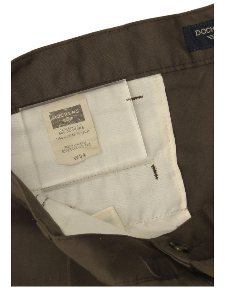 Pantaloni scurți chino pegged Dockers pentru bărbați W34 Poliester kaki mare