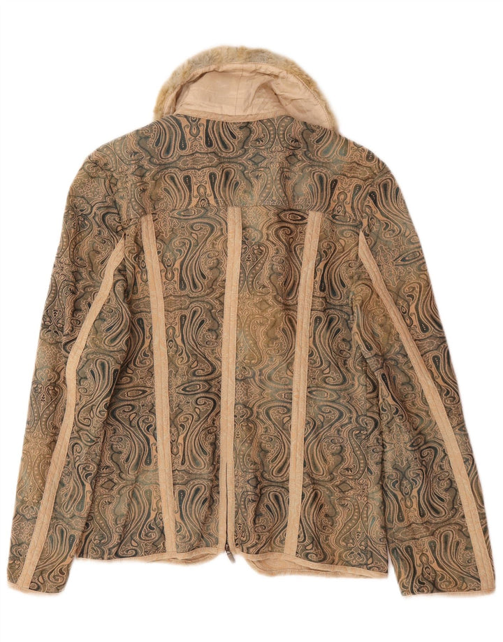 Jachetă cu fermoar complet Kello pentru femei UK 14 Medium Beige Paisley