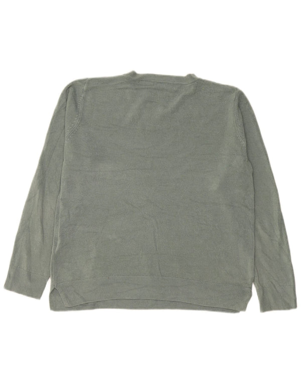 Pulover pentru femei Marks & Spencer cu decolteu rotund, mare, verde, acrilic