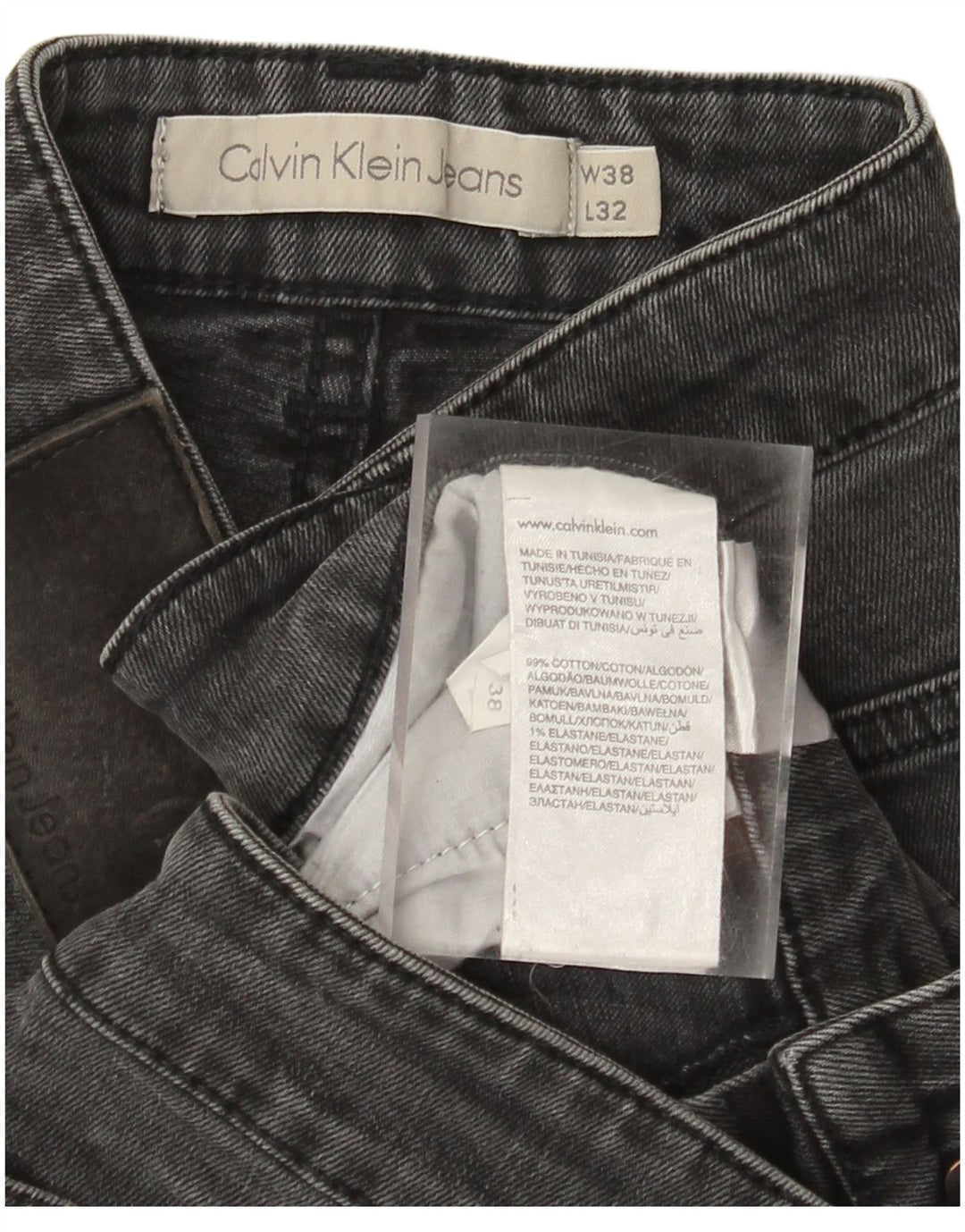 Calvin Klein Jeans drept bărbați W38 L29 bumbac gri