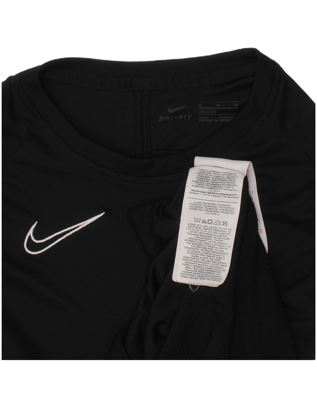 Tricou Nike Băieți Top 10-11 Ani Mediu Negru Poliester Sport
