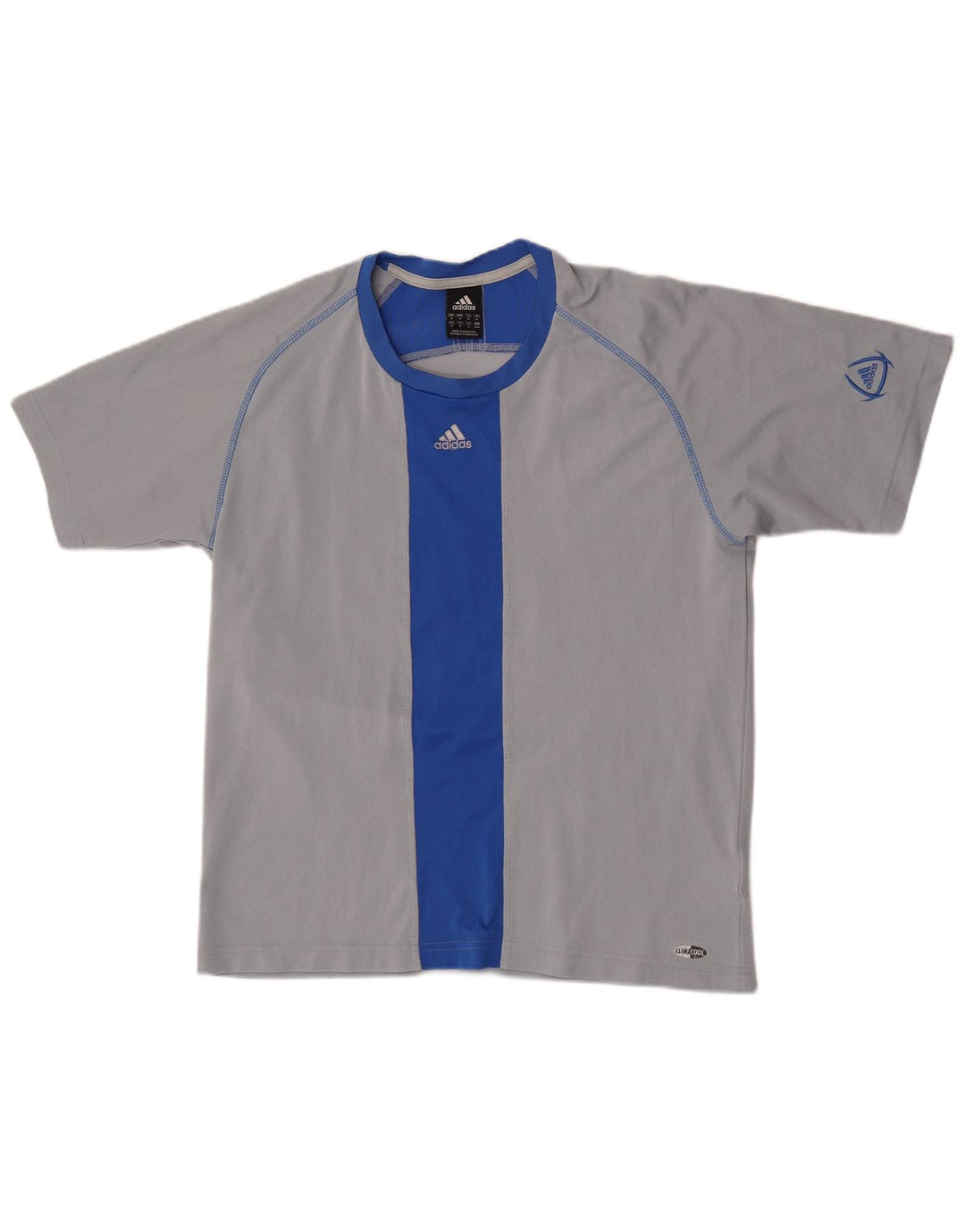 Tricou Adidas Climacool pentru bărbați Top Mediu Gri Poliester Colorblock