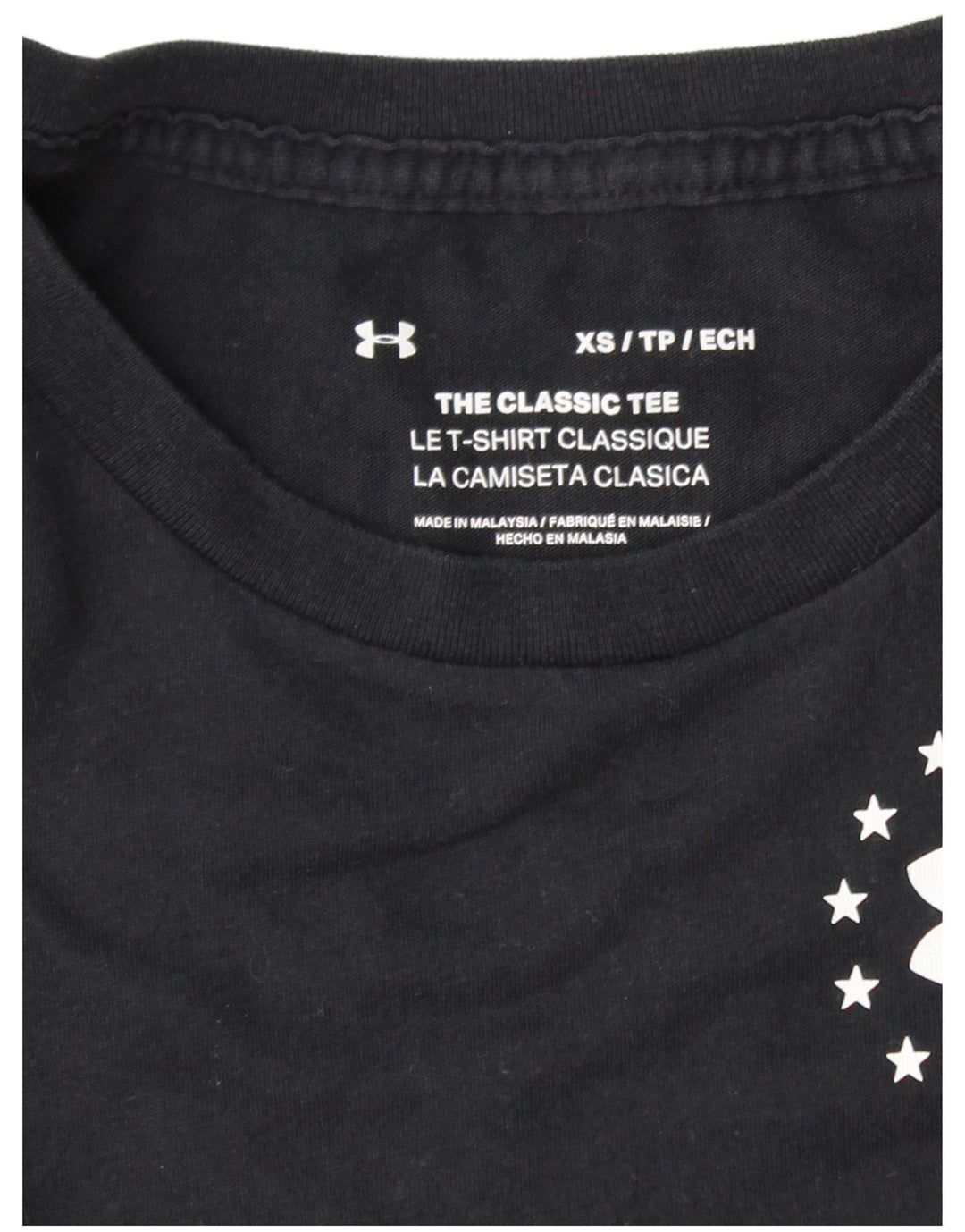Tricou grafic pentru femei UNDER ARMOUR Top UK 6 XS cu dungi negre