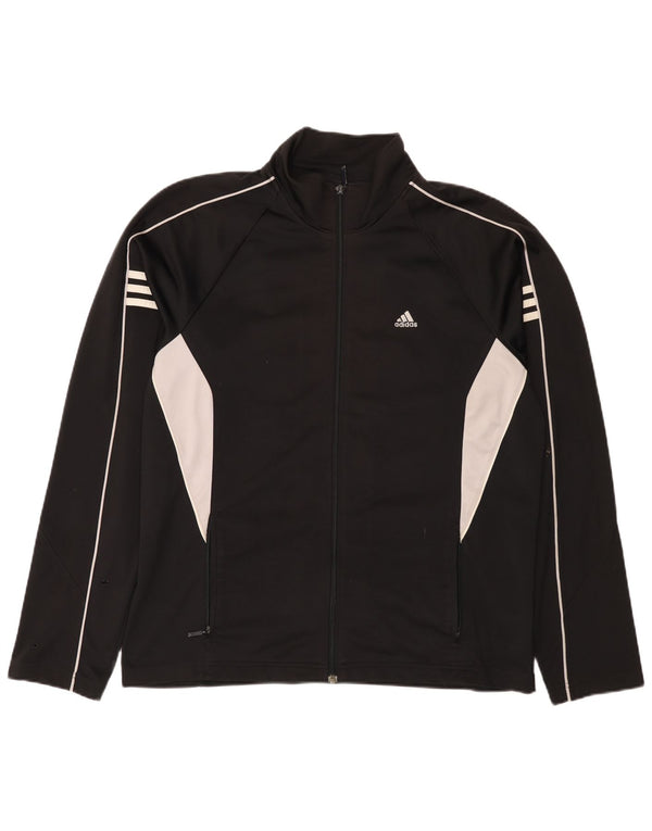 Jachetă de trening Adidas pentru bărbați Marea Britanie 42/44 Poliester mare negru color bloc