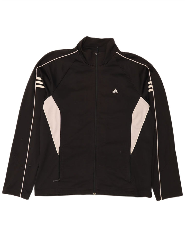 Jachetă de trening Adidas pentru bărbați Marea Britanie 42/44 Poliester mare negru color bloc