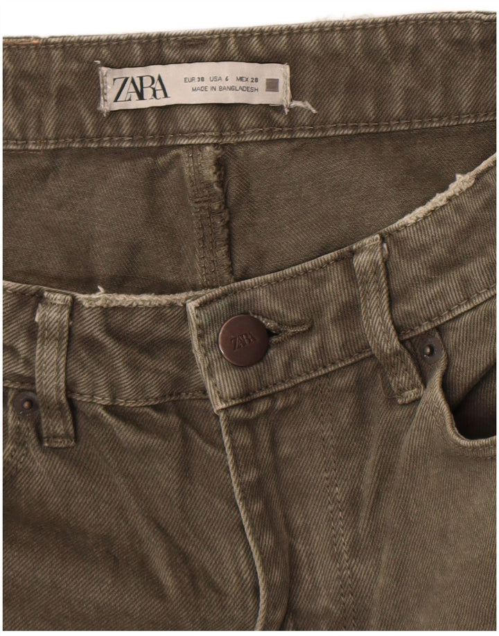 Blugi pentru damă Zara cu picioare largi EU 38 Mici L28 L26 Kaki
