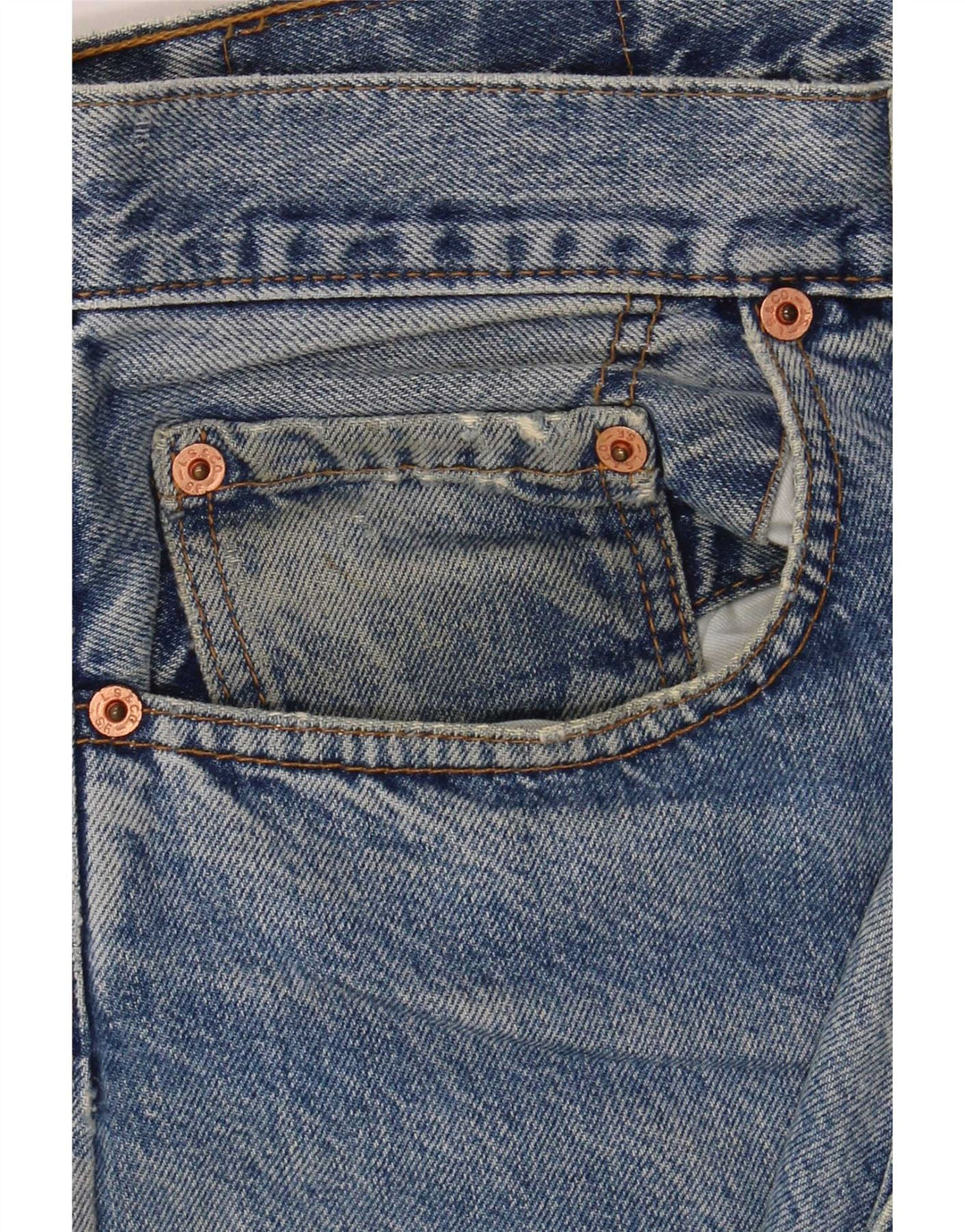 Blugi drepți distressed pentru bărbați Levi's W36 L32 Bumbac albastru