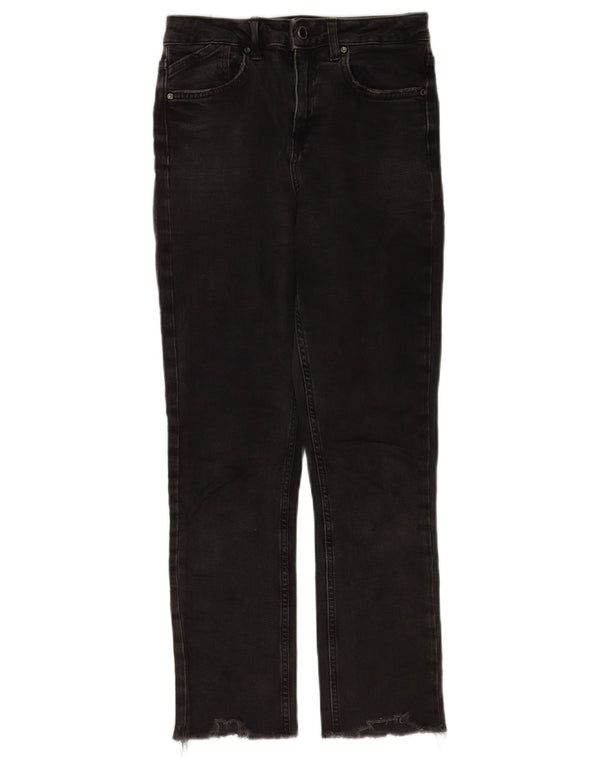 Blugi drepti pentru femei Zara EU 36 XS W26 L26 bumbac negru