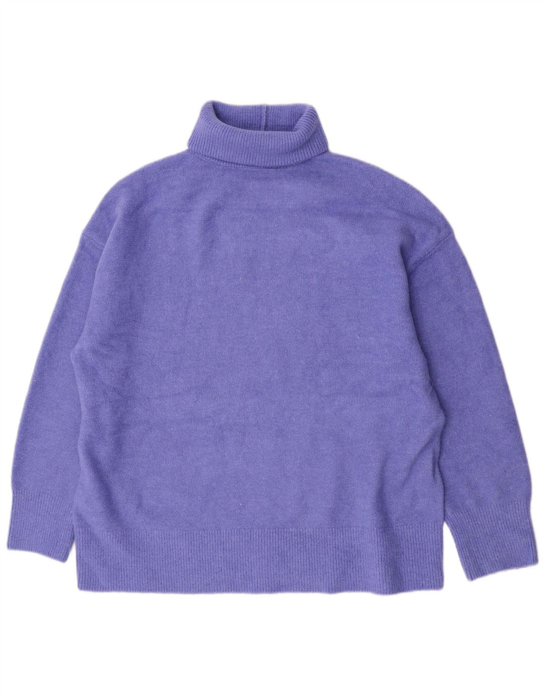 Pulover supradimensionat pentru femei Zara, cu gât rulat, UK 14 Acrilic violet mediu