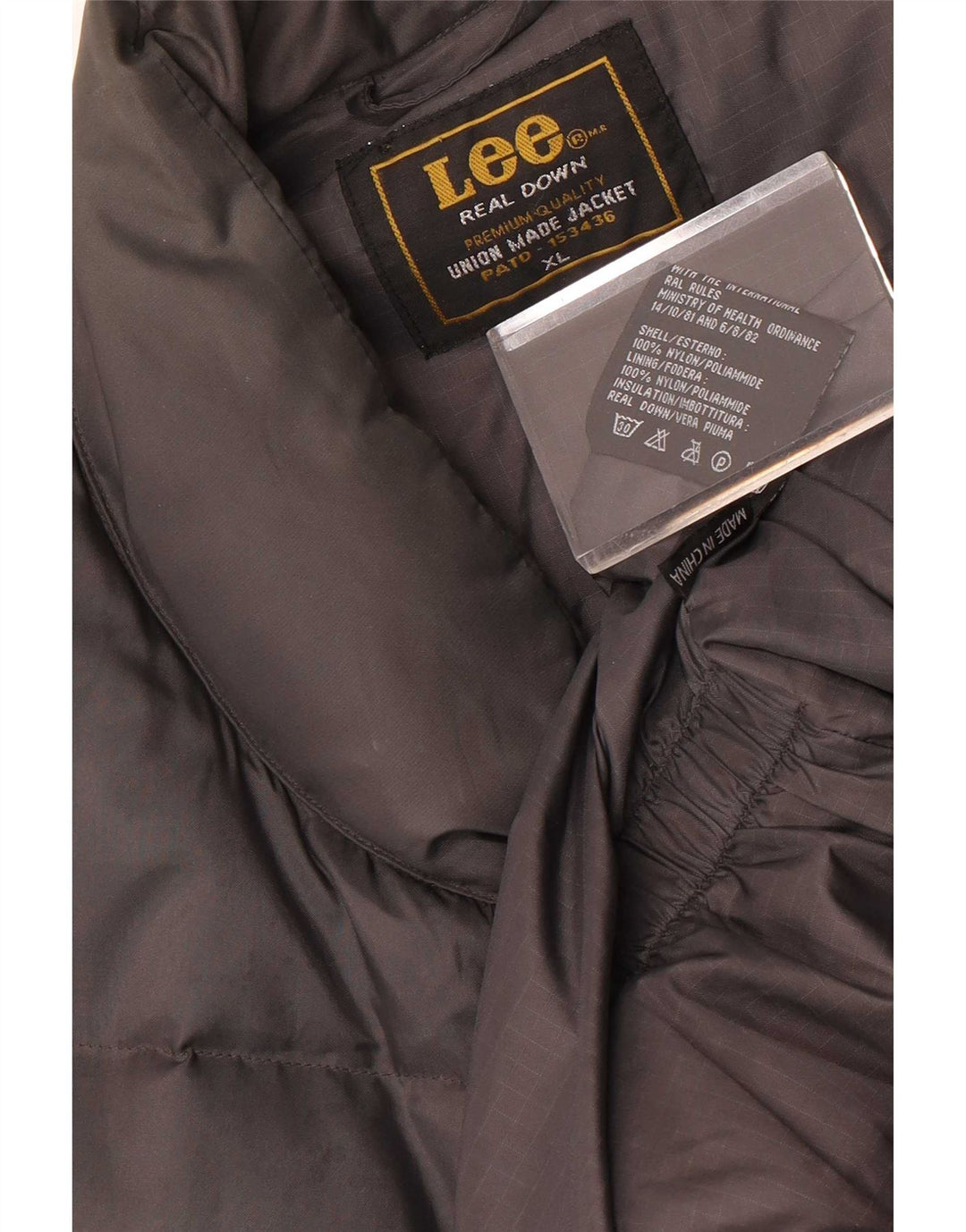Gilet căptușit pentru bărbați Lee UK 42 XL, nailon gri