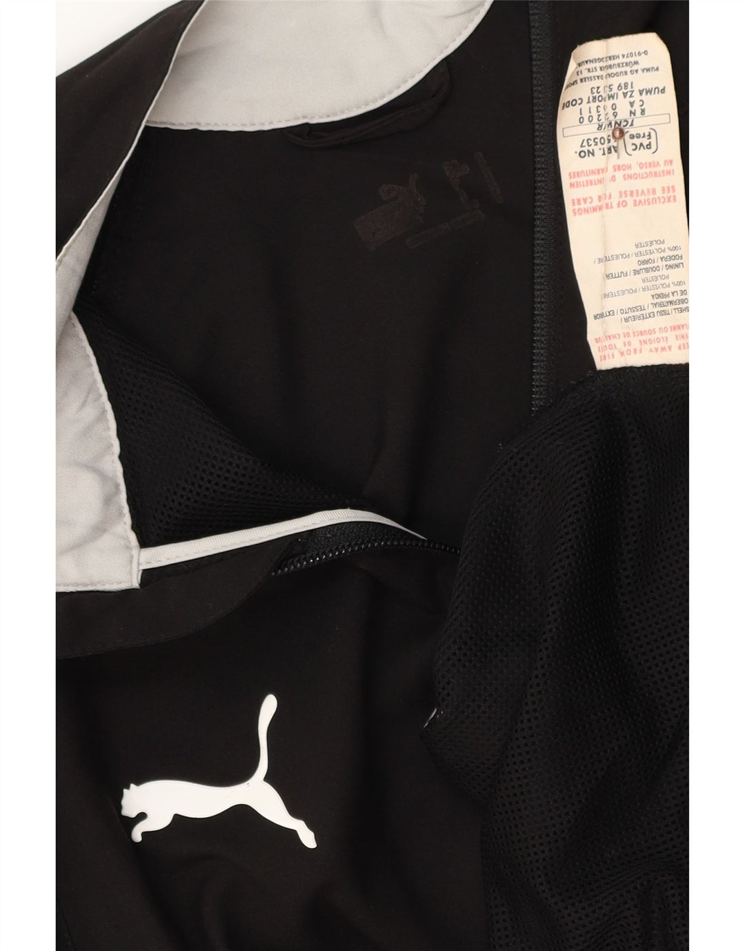 Jachetă de trening PUMA pentru bărbați, poliester mediu negru