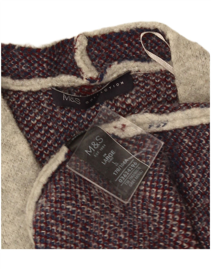 Pulover cardigan cu paragate pentru femei Marks & Spencer UK 16, mare, gri