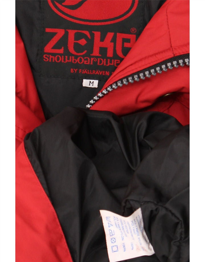 Jachetă de schi cu glugă pentru bărbați Fjall Raven UK 38 Medium Red Colorblock Nylon