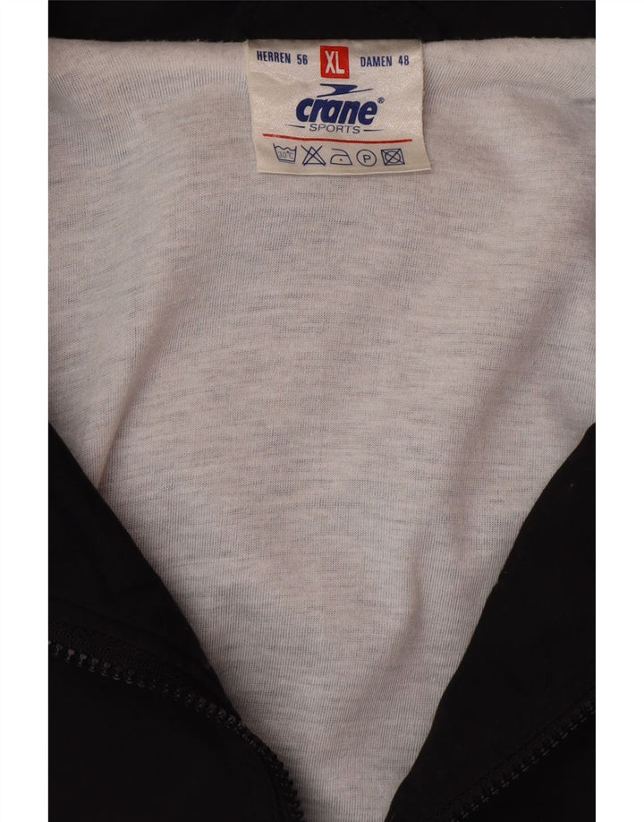 CRANE Jachetă de trening pentru bărbați loose fit XL, poliester color bloc negru