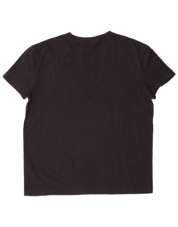 Calvin Klein Jeans Womens T-Shirt Top UK 18 XL Black Cotton