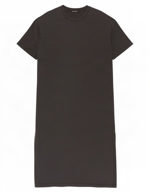 Rochie tricou pentru femei Zara UK 18 XL bumbac gri