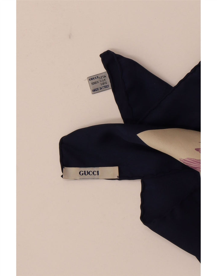 Eșarfă pătrată grafică Gucci pentru femei, mărime unică, multicoloră, de designer floral