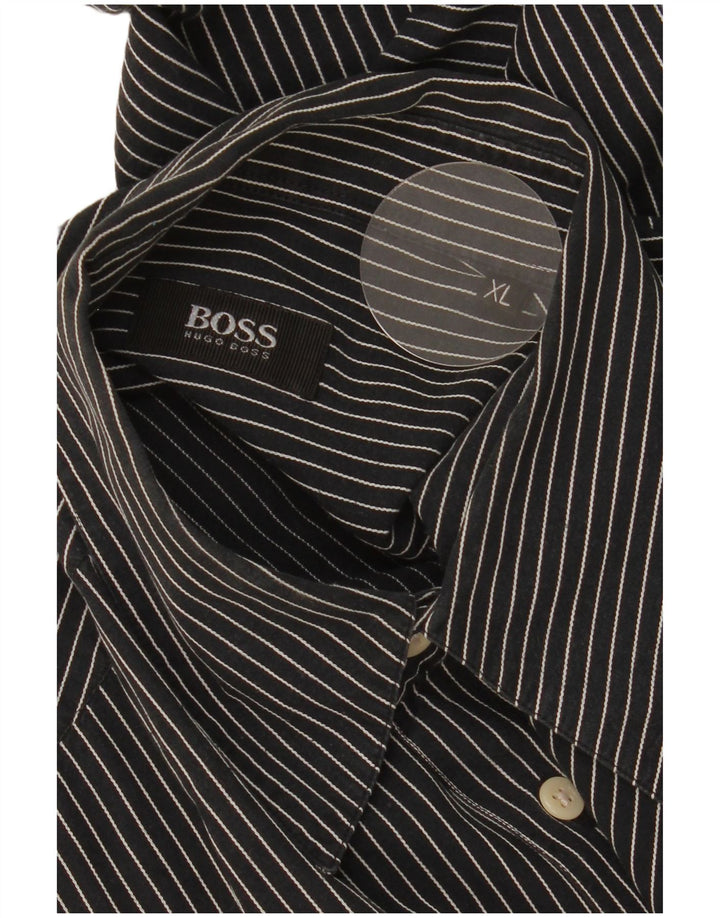 Cămașă pentru bărbați Hugo Boss XL bleumarin cu dungi
