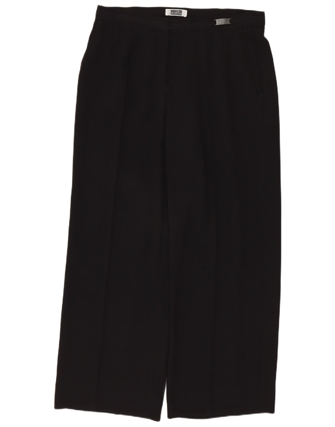 Pantaloni chino drepți Perte by Krizia pentru femei L32 L28 Poliester negru