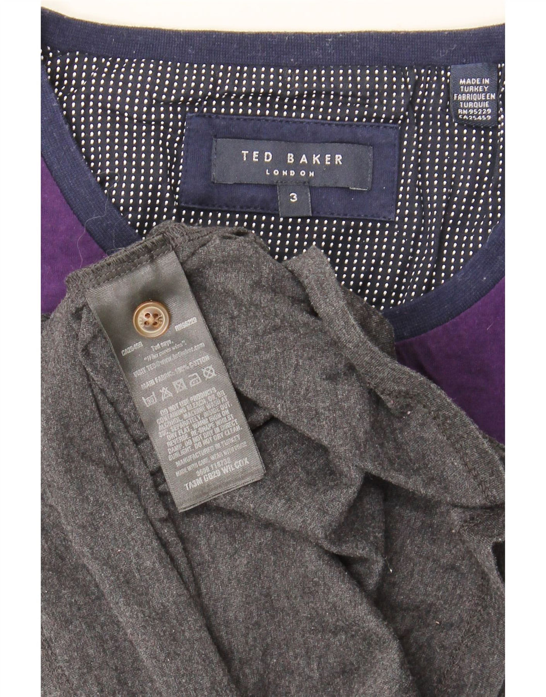 Tricou Bărbați Ted Baker Mărimea Top 3 Gri Mediu Bumbac Colorblock