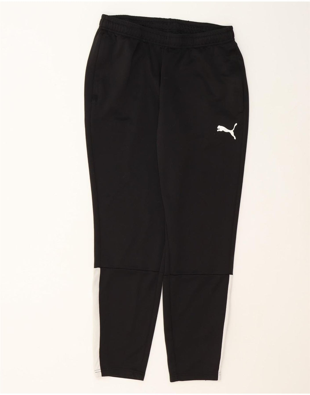 PUMA Womens Tracksuit Trousers UK 14 Large  Black Colourblock Polyester Vintage Puma and Second-Hand Puma from Messina Hembry 