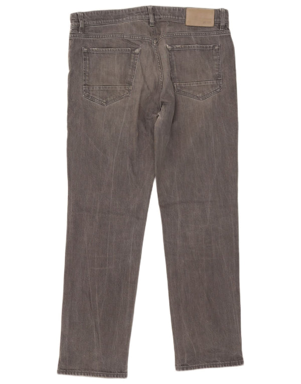 Blugi drepti pentru bărbați, Maine, cu ajustare normală, W34 L32, bumbac gri