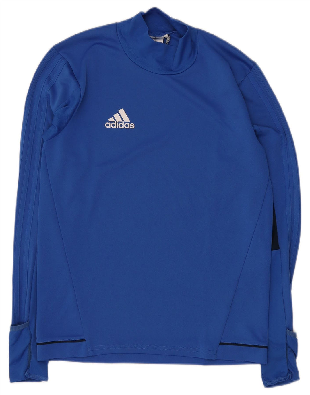 Top ADIDAS pentru bărbați cu mânecă lungă, poliester albastru mic