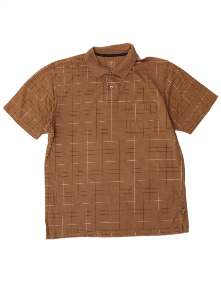 Tricou Polo Izod Bărbați Maro Mediu Bumbac Geometric