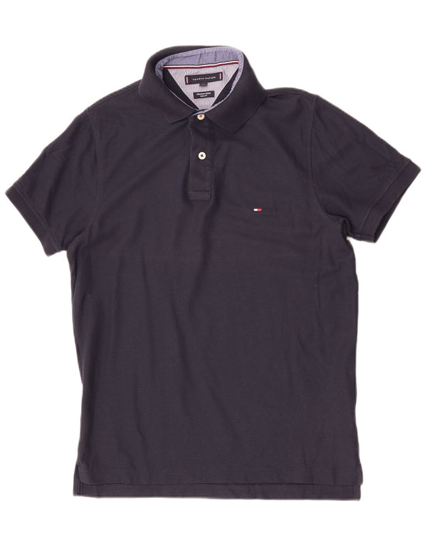 Cămașă polo Tommy Hilfiger pentru bărbați, slim fit, bumbac mediu albastru bleumarin