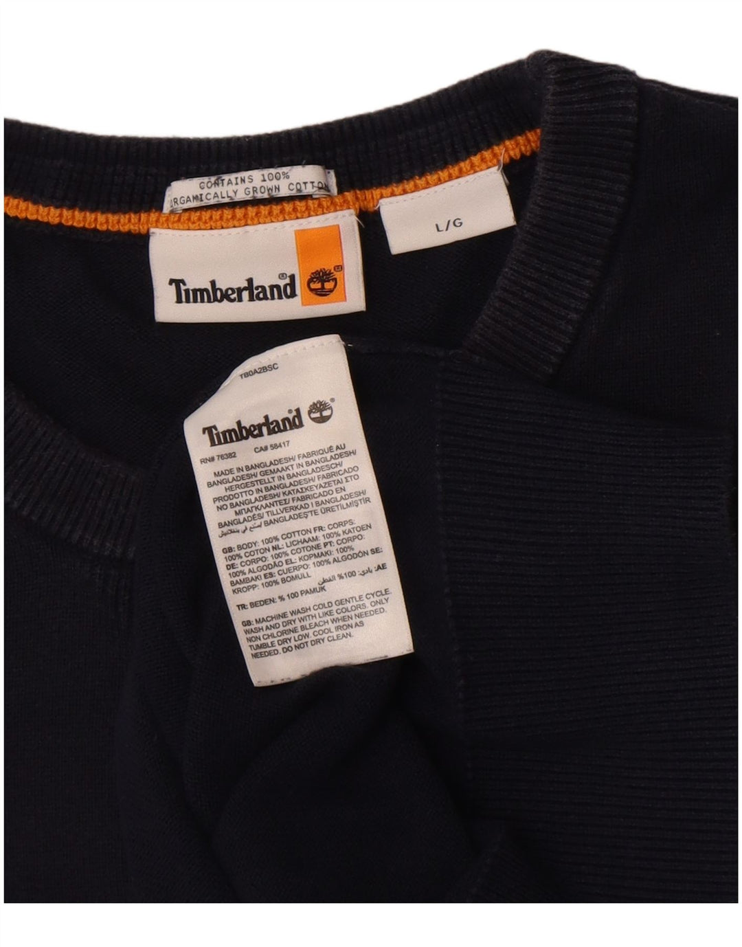 Pulover pentru bărbați Timberland, cu gât crew, bumbac mare, albastru bleumarin