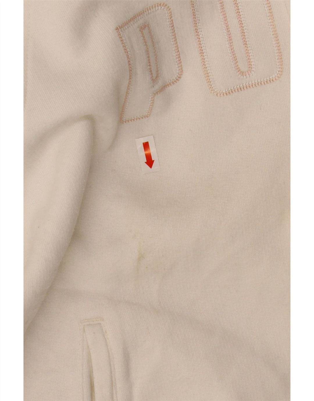 Jachetă de top cu trening grafic PUMA pentru femei UK 14 Medium White