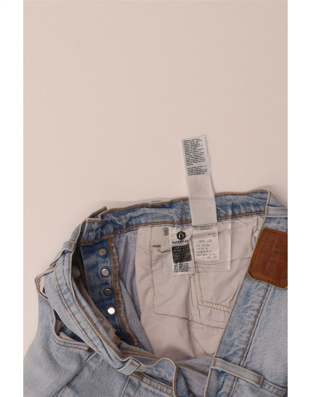 LEVI'S Womens 501 Straight Jeans W31 L28 Blue Cotton