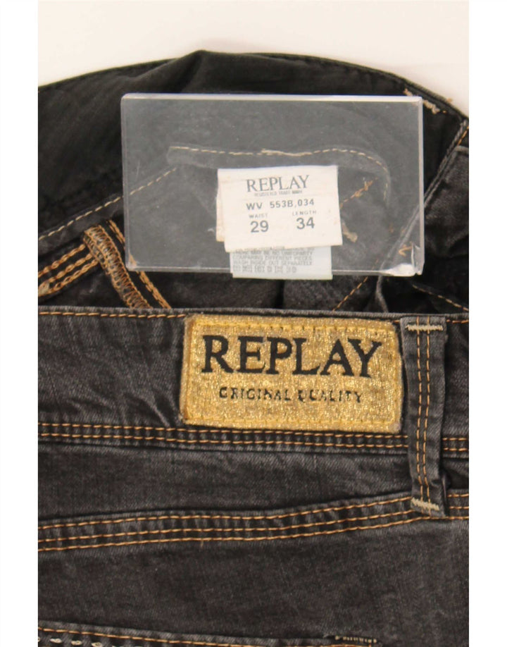 Replay blugi slim pentru femei W29 L34 bumbac gri