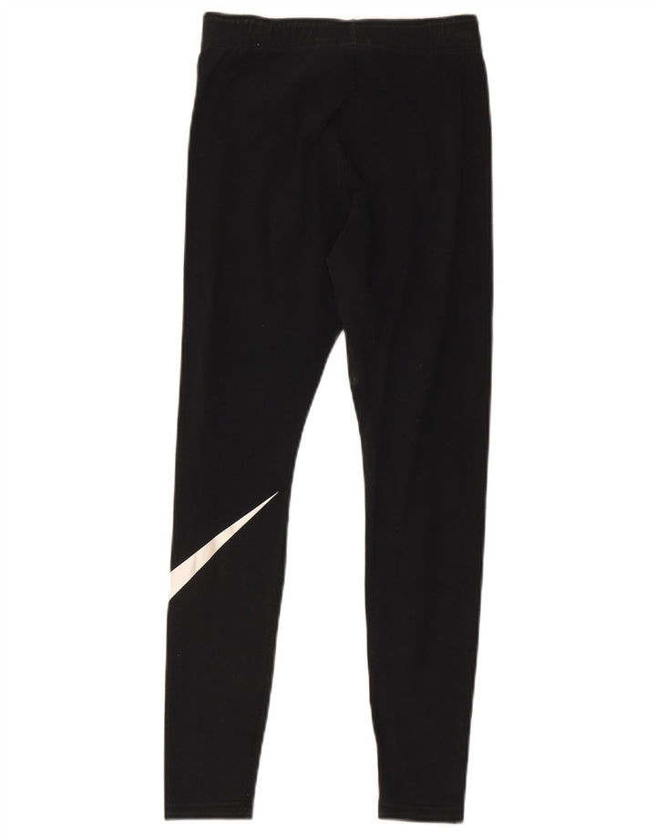 Leggings grafic Nike pentru femei UK 8 Small Black Bumbac