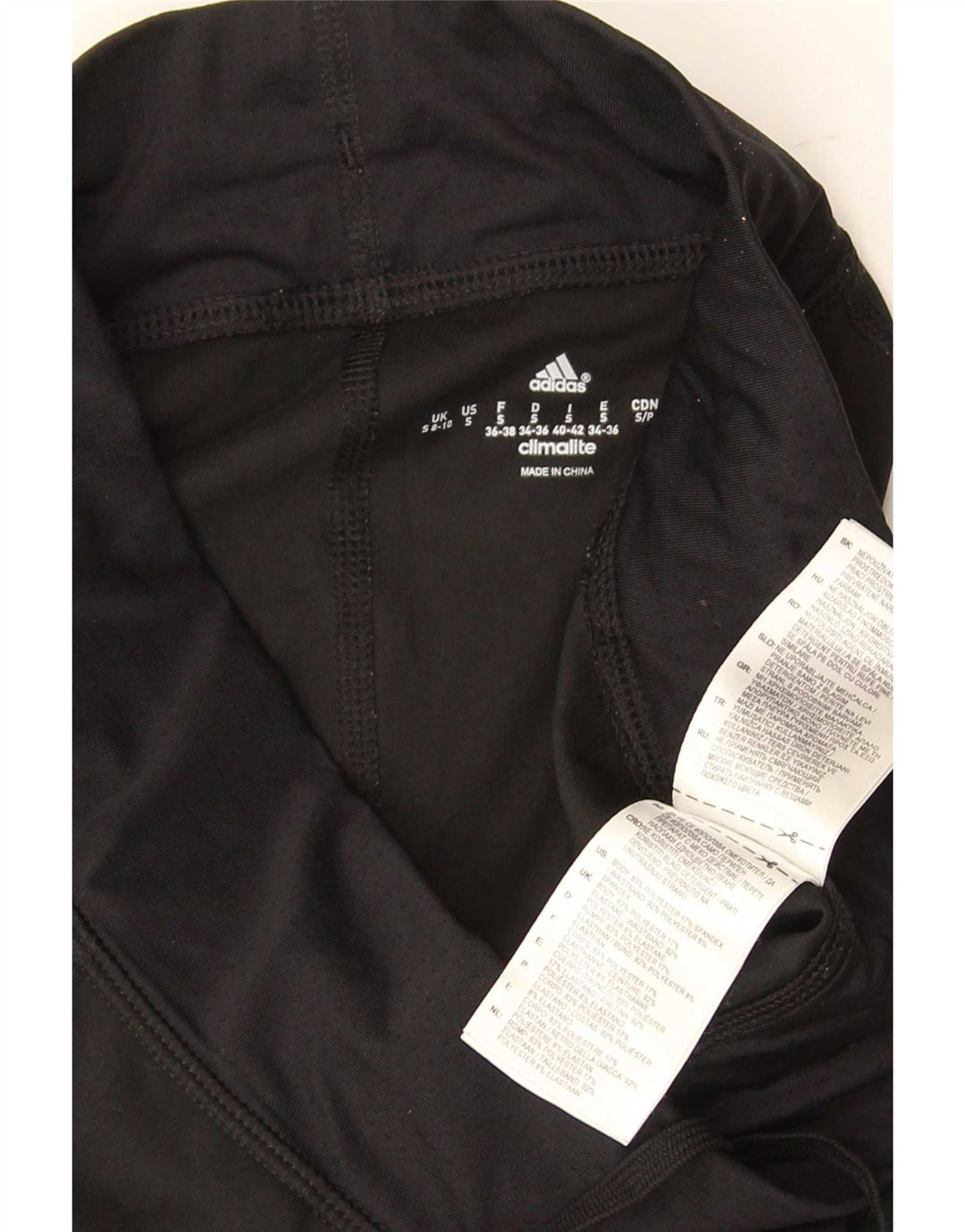 Leggings Adidas Climalite Capri pentru femei UK 8/10 Poliester negru mic