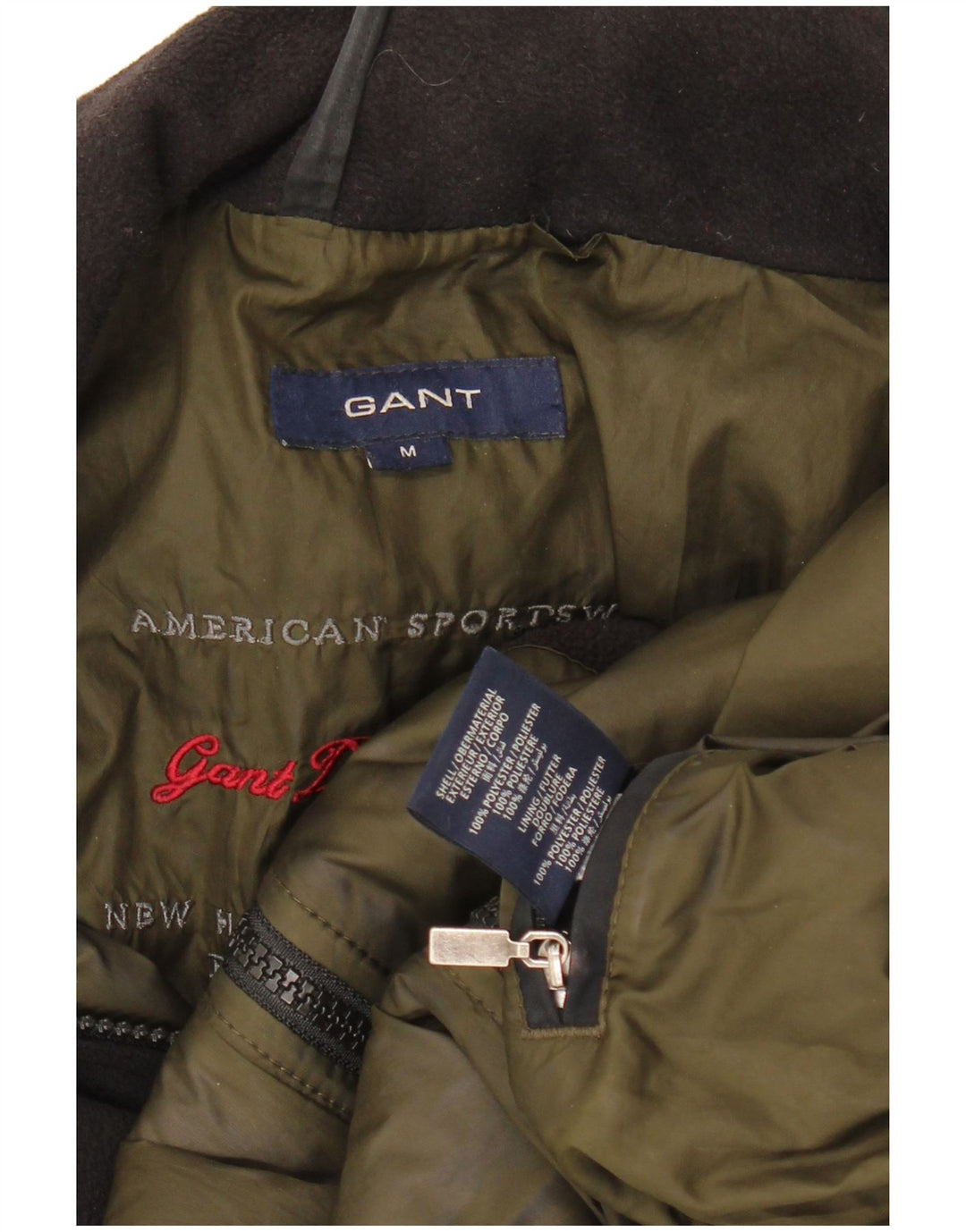 GANT Mens Fleece Jacket UK 38 Medium Black Polyester
