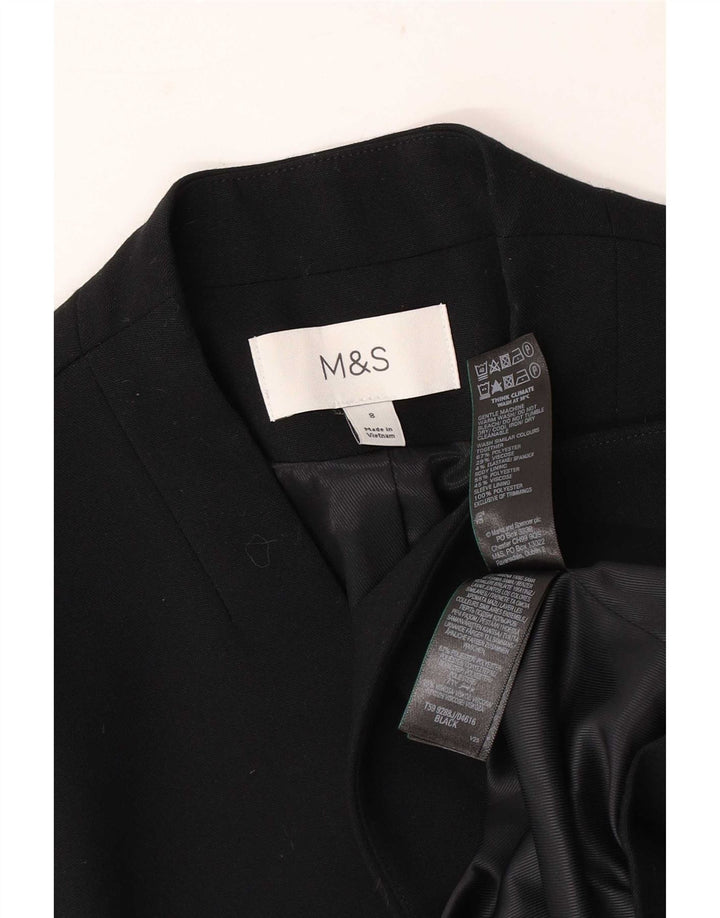 Jachetă pentru femei Marks & Spencer Open Blazer UK 8, poliester negru mic