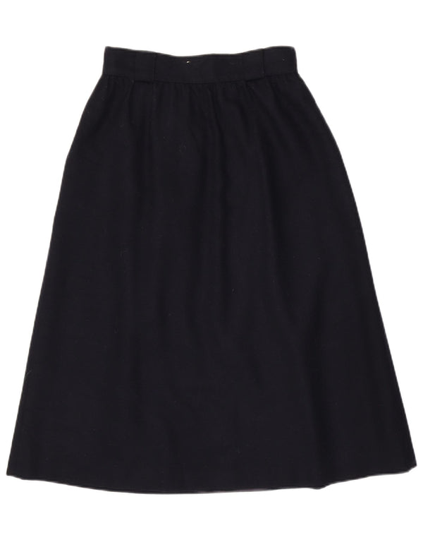 Fustă A-Line pentru Femei Acquamarina Talie Înaltă IT 40 Small W26 Lână Bleumarin