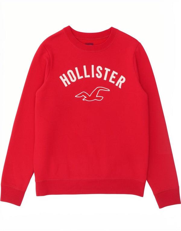 Pulover cu grafic pentru femei Hollister UK 8 Bumbac roșu mic