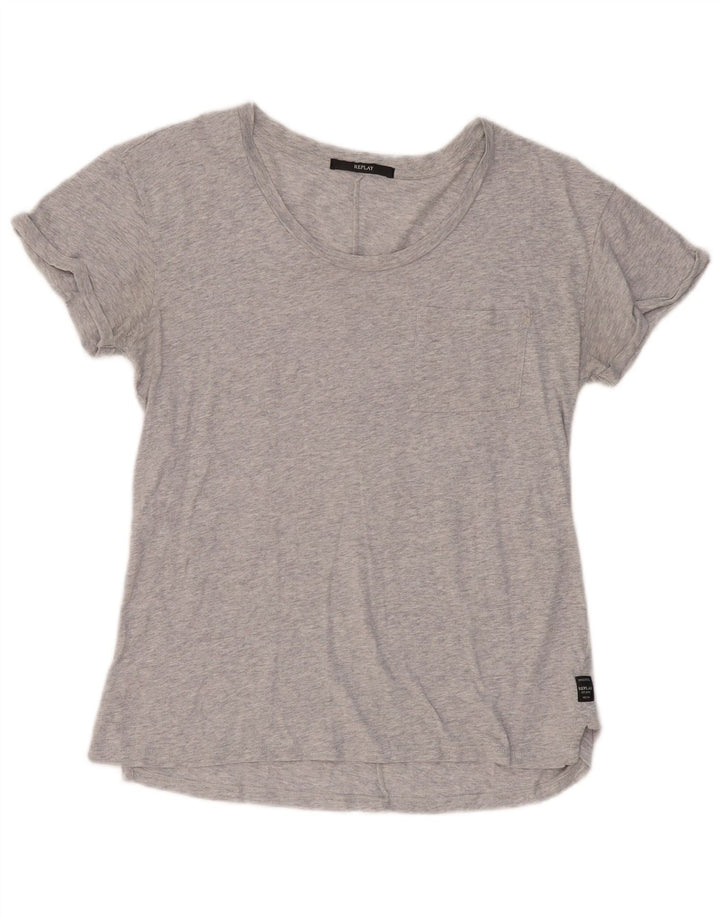 REPLAY Tricou pentru femei Top UK 10 Small Gri