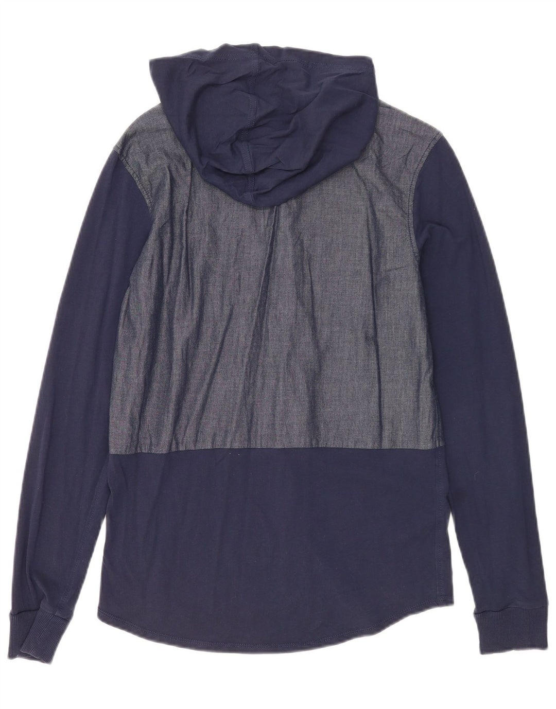 Cămașă cu glugă pentru bărbați Benetton, albastru bleumarin, color block