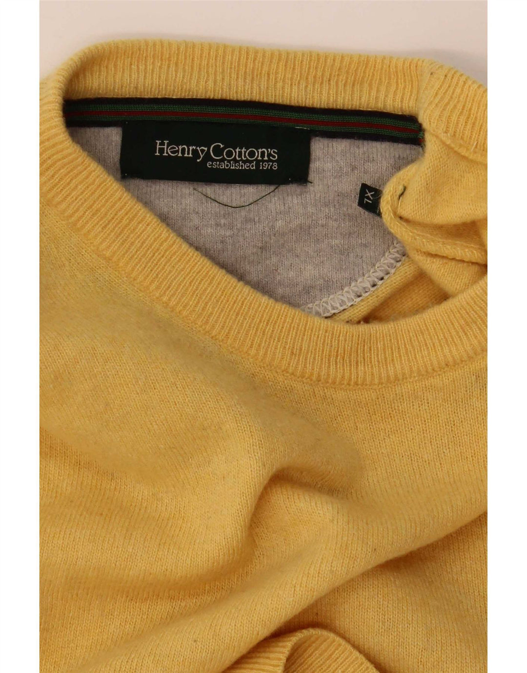 Pulover pentru bărbați Henry Cottons cu gât crew, XL, galben